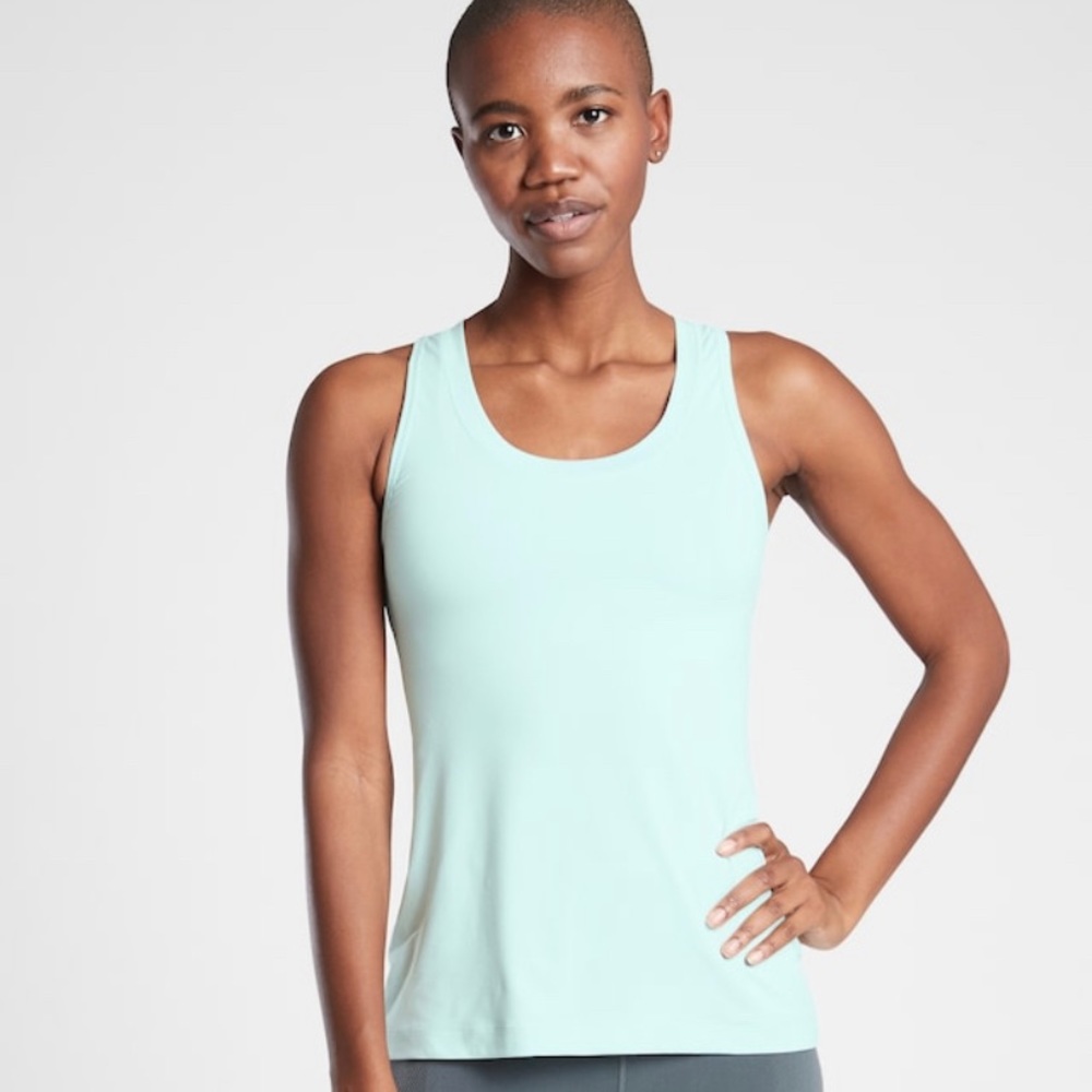 Athleta Nitro Tank Top, Sky Blue, XS, Racerback, Yoga Running Gym Exercise Barre